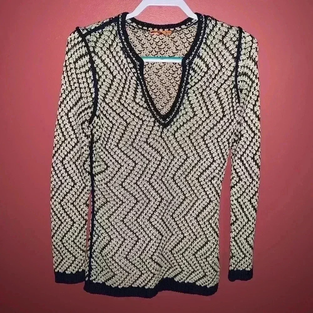 Tory Burch Ricki Crochet Tunic Sweater